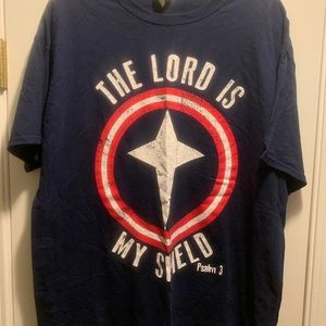 The Lord is my Shield, Faith and Comic Crossover shirt, XL